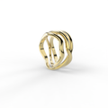 Bare Souls Organic 3 Shanks Golden Ring by Formes