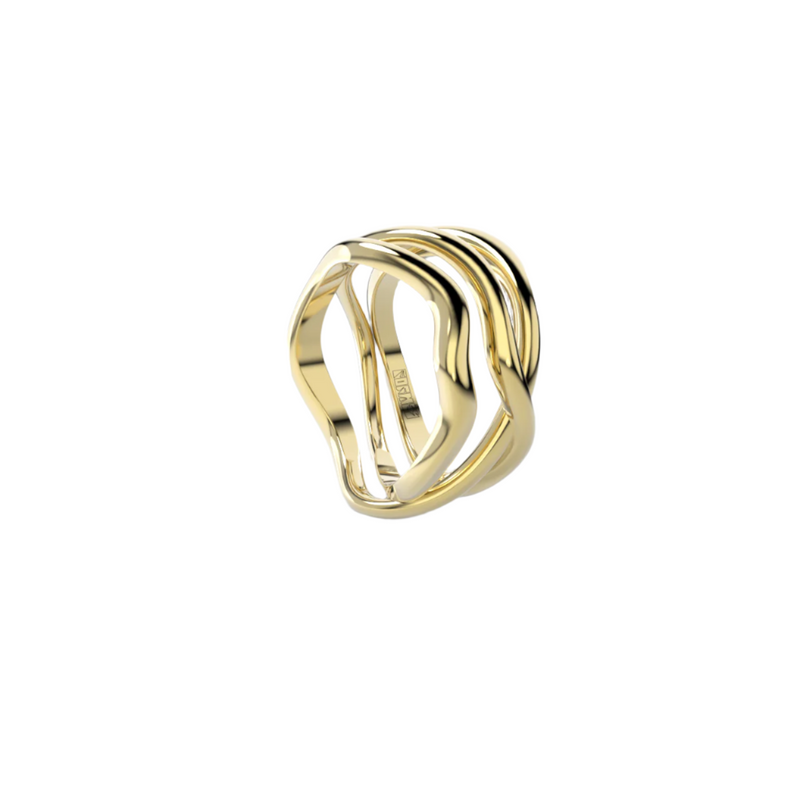 Bare Souls Organic 3 Shanks Golden Ring by Formes