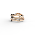 Bare Souls Organic 3 Shanks Golden Ring by Formes Rose Gold