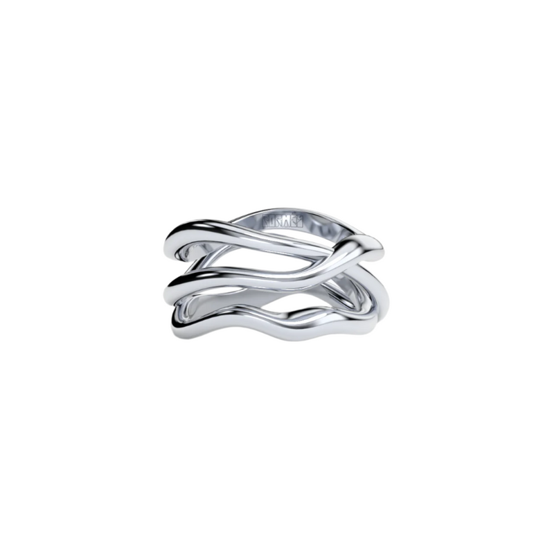 Bare Souls Organic 3 Shanks Golden Ring by Formes White Gold