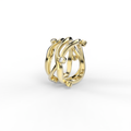 Bare Souls Three Shank Organic Golden Ring by Formes