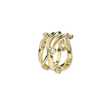 Bare Souls Three Shank Organic Golden Ring by Formes