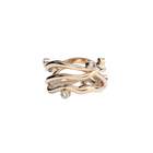 Bare Souls Three Shank Organic Golden Ring by Formes Rose Gold