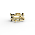 Bare Souls Three Shank Organic Golden Ring by Formes