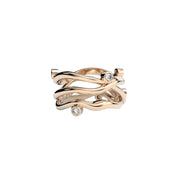 Bare Souls Three Shank Organic Golden Ring by Formes rose Gold