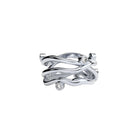 Bare Souls Three Shank Organic Golden Ring by Formes white Gold