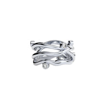 Bare Souls Three Shank Organic Golden Ring by Formes white Gold