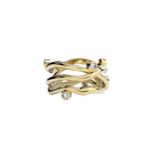 Bare Souls Three Shank Organic Golden Ring by Formes yellow Gold