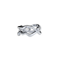 Bare Souls double golden threads ring by Formes Fine Jewelry white
