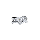 Bare Souls double golden threads ring by Formes Fine Jewelry white