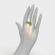 Bare Souls double golden threads ring by Formes Fine Jewelry yellow hand