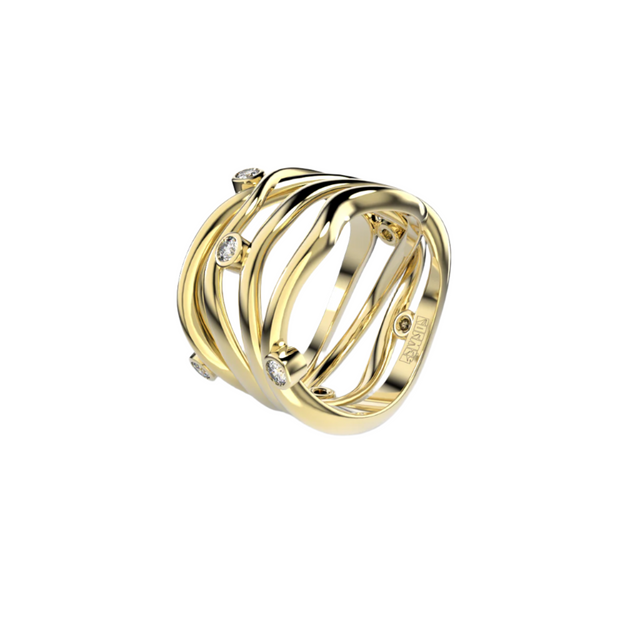 Bare Souls four golden threads ring by Formes Fine Jewelry