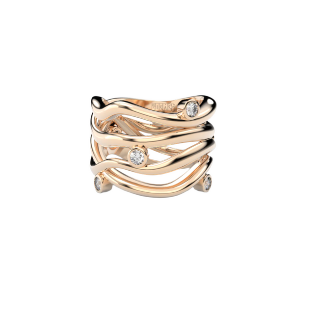 Bare Souls golden threads ring by Formes Fine Jewelry