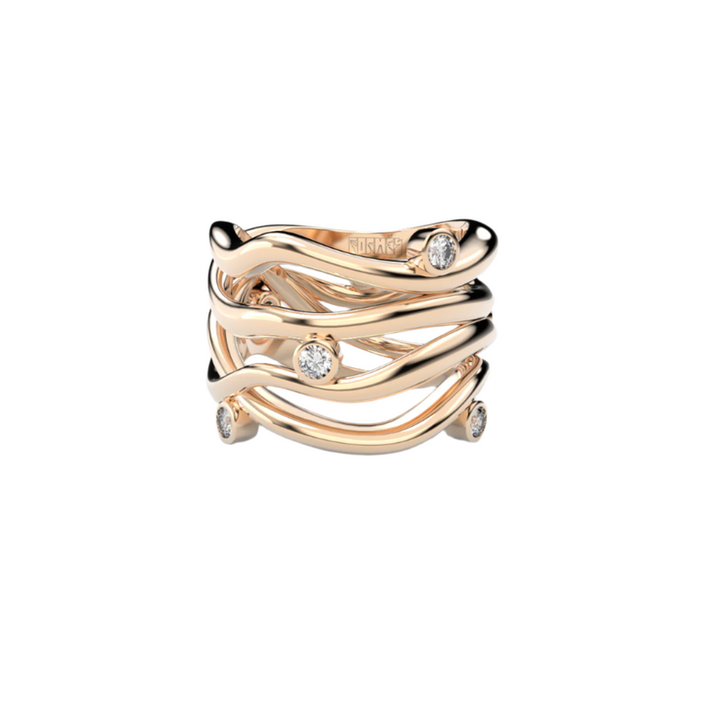 Bare Souls golden threads ring by Formes Fine Jewelry