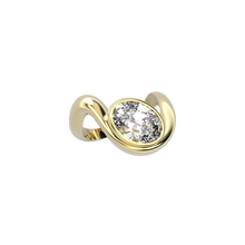 Bare Souls organic designer ring with oval diamond Formes