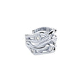 Bare Souls organic five golden threads ear cuff with diamonds by Formes Fine Jewelry