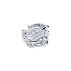 Bare Souls organic five golden threads ear cuff with diamonds by Formes Fine Jewelry