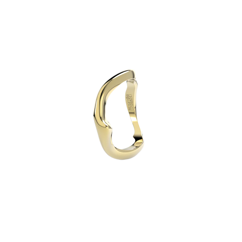 Bare Souls organic golden ring by Formes side