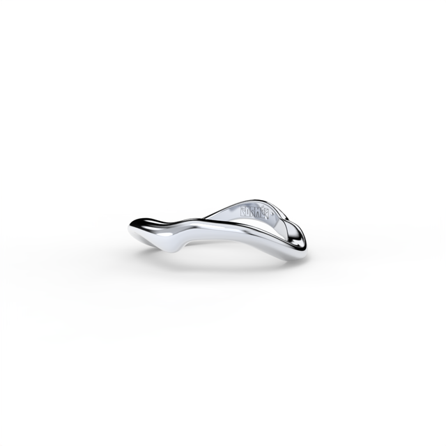 Bare Souls organic golden ring by Formes white gold