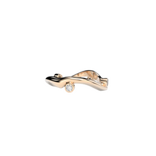 Bare Souls organic golden ring with diamonds by Formes rose gold