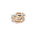 Bare Souls organic golden threads ear cuff with diamonds by Formes Fine Jewelry
