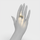 BARE SOULS TWO-SHANK RING, ~0,24 CT DIAMONDS