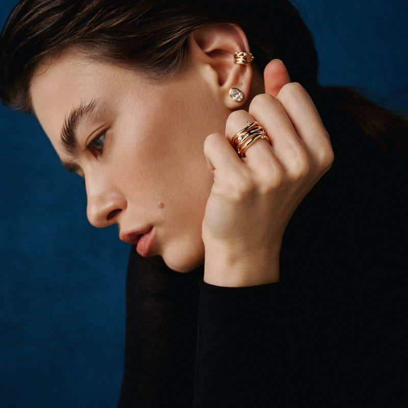 Bare Souls ring 4 threads shank yellow Formes