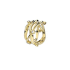 Bare Souls Three Shank Organic Golden Ring by Formes yellow Gold