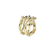 Bare Souls Three Shank Organic Golden Ring by Formes yellow Gold