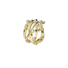 Bare Souls Three Shank Organic Golden Ring by Formes yellow Gold