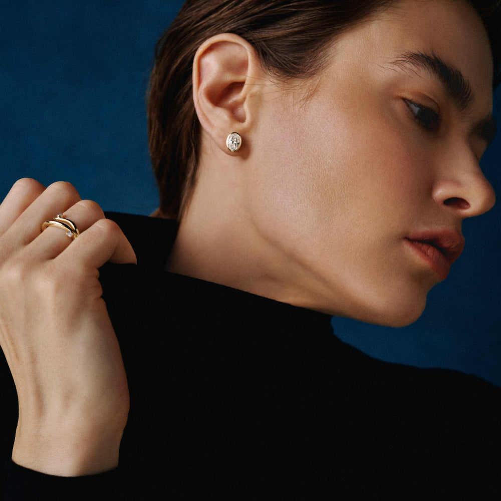 Bare Souls ring double shank yellow Formes