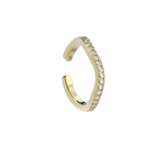 Blue Edges ring ear cuff by Formes curved line