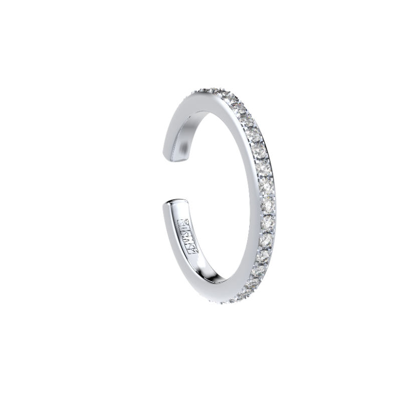 Blue Edges ring ear cuff by Formes white