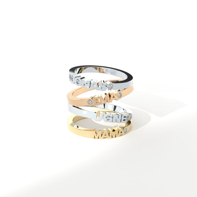 BESPOKE NAME RING, 2,5 MM