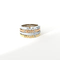 Custom name or word or date golden ring by Formes Fine Jewelry
