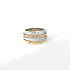 Custom name or word or date golden ring by Formes Fine Jewelry