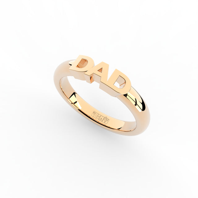 DAD ring golden by Formes side rose