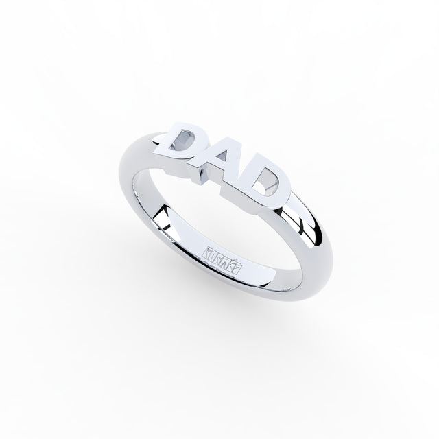DAD ring golden by Formes side white