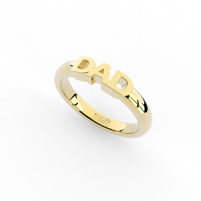 DAD ring golden by Formes side yellow