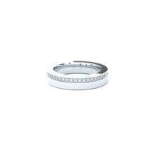 Dual diamonds line ring 