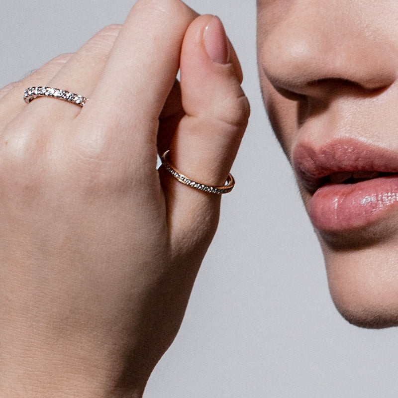 lab grown or natural diamonds eternity band rounded profile by Formes