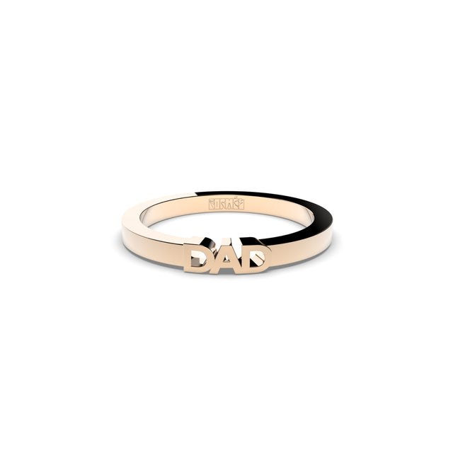 Edgy DAD ring by Formes in rose gold