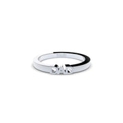 Edgy DAD ring by Formes in white gold