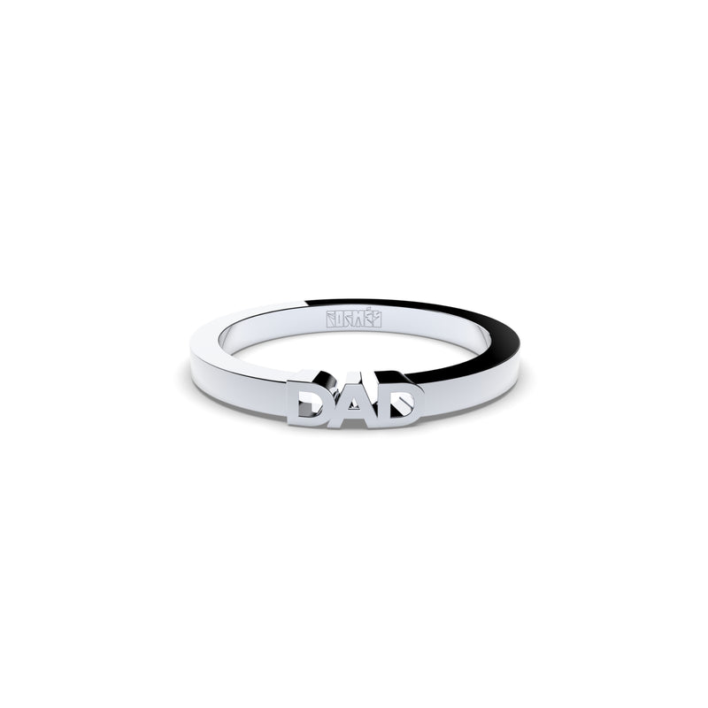 Edgy DAD ring by Formes in white gold