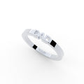 Edgy DAD ring by Formes in white gold side