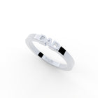 Edgy DAD ring by Formes in white gold side