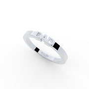 Edgy DAD ring by Formes in white gold side