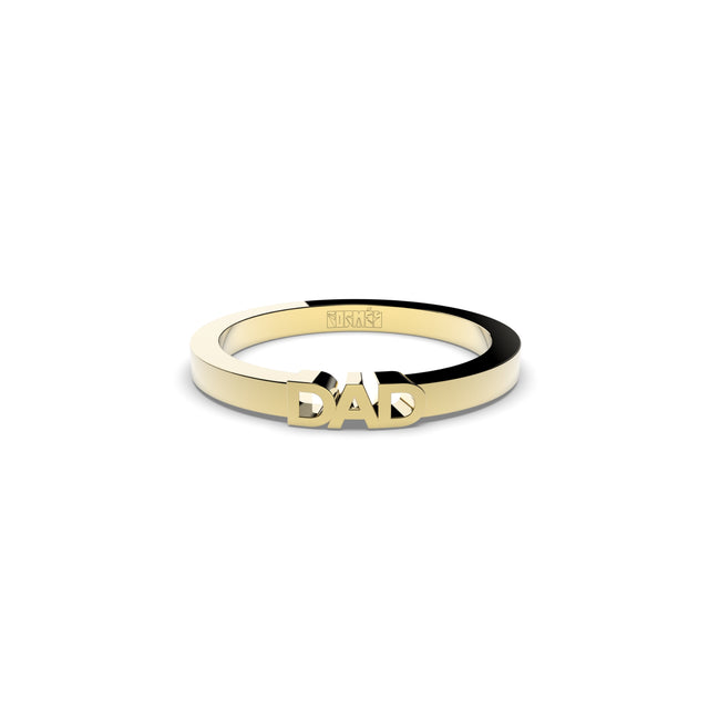 Edgy DAD ring by Formes in yellow gold