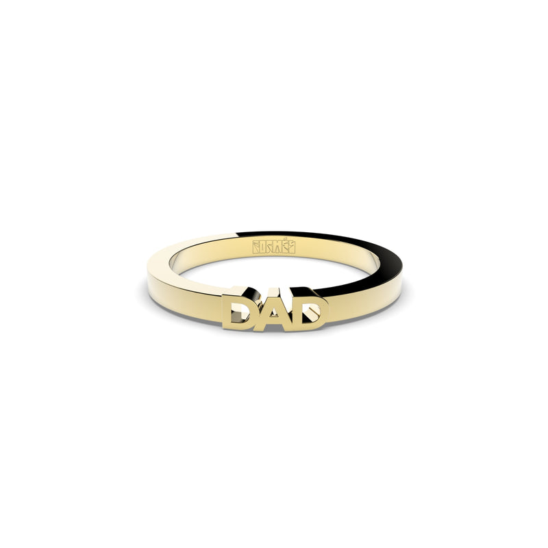 Edgy DAD ring by Formes in yellow gold