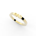 Edgy DAD ring by Formes in yellow gold side